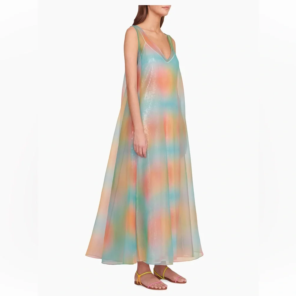 STAUD Samantha Sequin Multi Aura Maxi Dress - Picture 2 of 10